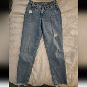 High rise straight jeans